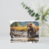 Carte postale de l'ours grizzli de Yellowstone (Debout devant)
