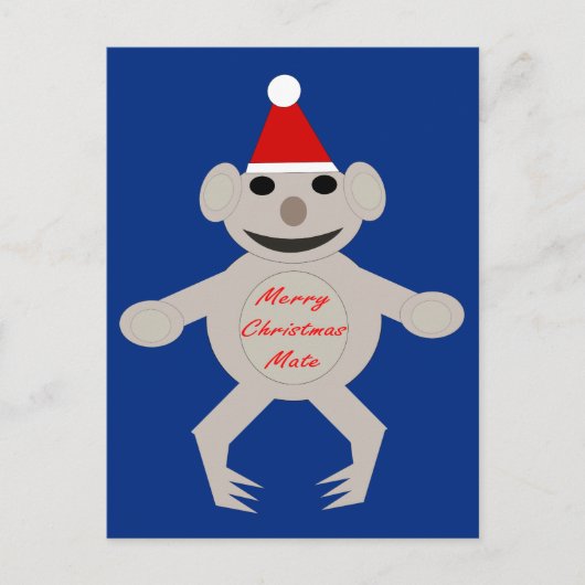 Carte postale de l'ours Koala de Noël australien (Devant)