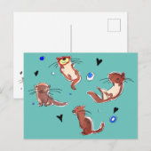 Carte postale de loutre (Devant / Derrière)