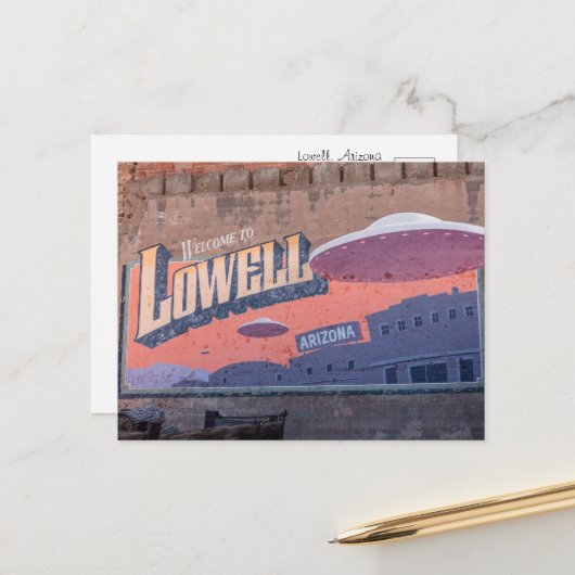 Carte postale de Lowell, Arizona - Route historiqu (Devant/Arrière en situation)