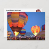 Carte postale de lueur de ballon (Devant / Derrière)