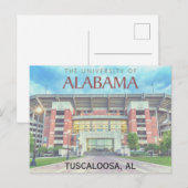 Carte postale de l'Université de l'Alabama (Devant / Derrière)