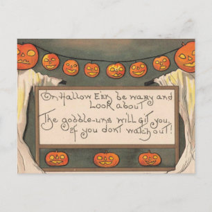 Carte postale de lutins d'Halloween