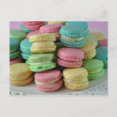 Carte postale de macarons macaron à arc-en-ciel co (Devant)