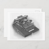 Carte postale de machine à écrire vintage (Devant / Derrière)