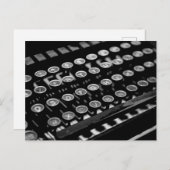 Carte postale de machine à écrire vintage (Devant / Derrière)