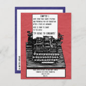 Carte postale de machine à écrire vintage (Devant / Derrière)