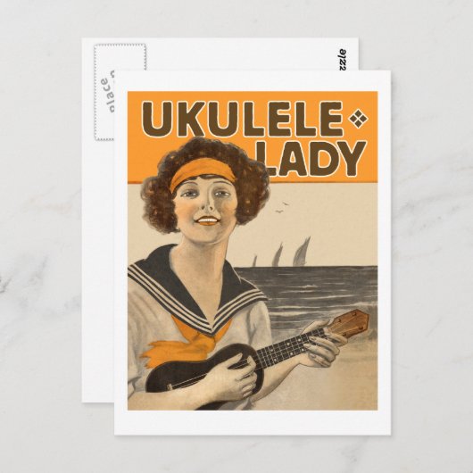 Carte postale de Madame #2 d'ukulélé (Devant / Derrière)