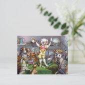 Carte postale de magicien avec chien victorien (Debout devant)