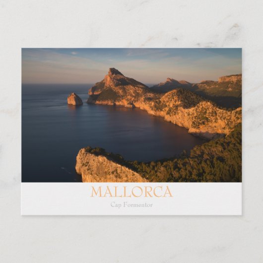 Carte postale de Majorque - Cap Formentor avec tex (Devant)
