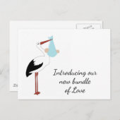 Carte postale de marchandises de cigogne (Devant / Derrière)