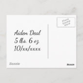 Carte postale de marchandises de cigogne (Dos)