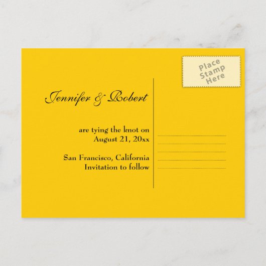 Carte postale de mariage à conserver (Dos)