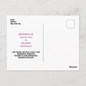 Carte postale de mariage à conserver du 70's blanc (Dos)