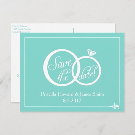 Carte postale de mariage à conserver We Do (Devant / Derrière)