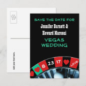 Carte postale de mariage à Las Vegas pour annoncer (Devant / Derrière)