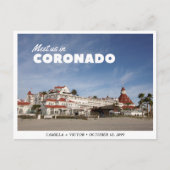 Carte postale de mariage à l'hôtel Coronado pour a (Devant)