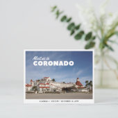 Carte postale de mariage à l'hôtel Coronado pour a (Debout devant)