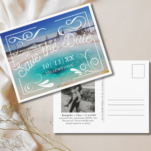 Carte postale de mariage à Yellowstone pour annonc