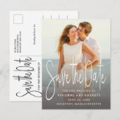 Carte postale de mariage avec photo à sauvegarder  (Devant / Derrière)