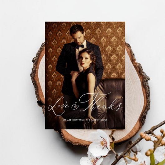 Carte postale de mariage avec photo et texte de re