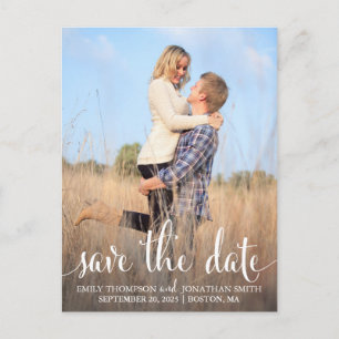 Carte postale de mariage avec photo, une image à s