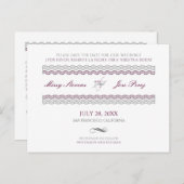 Carte postale de mariage bilingue pour annoncer la (Devant / Derrière)