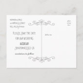 Carte postale de mariage Chalkboard Save the Date (Dos)