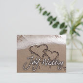 Carte postale de mariage de destination de la plag (Debout devant)