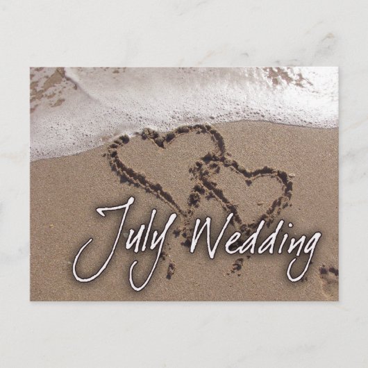 Carte postale de mariage de destination de la plag (Devant)