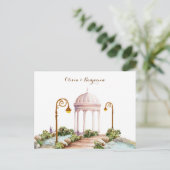 Carte postale de mariage de jardin esthétique (Debout devant)