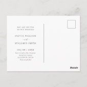 Carte postale de mariage de jardin esthétique (Dos)