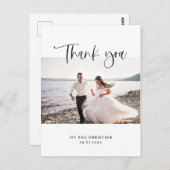 Carte postale de Mariage de Merci doux (Devant / Derrière)