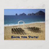 Carte postale de mariage de plage de destination E (Devant)