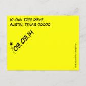 Carte postale de mariage de style rétro bande dess (Dos)