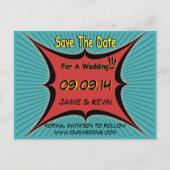 Carte postale de mariage de style rétro bande dess (Devant)