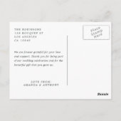 Carte postale de mariage estival sur la plage de c (Dos)