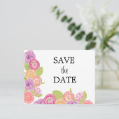 Carte postale de mariage Fleurs en cascade Enregis (Debout devant)