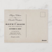 Carte postale de mariage gothique calligraphique v (Dos)