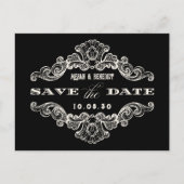 Carte postale de mariage gothique calligraphique v (Devant)