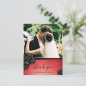 Carte postale de mariage Halloween Red Gothic Merc (Debout devant)