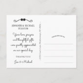 Carte postale de mariage Halloween rouge gothique  (Dos)