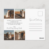 Carte postale de mariage heureux (Dos)