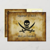 Carte postale de mariage pirate à conserver (Devant / Derrière)