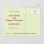 Carte postale de mariage pour chats à sauvegarder (Dos)