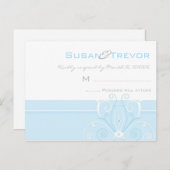 Carte postale de mariage RSVP - Déco moderne (Devant / Derrière)