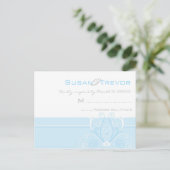 Carte postale de mariage RSVP - Déco moderne (Debout devant)