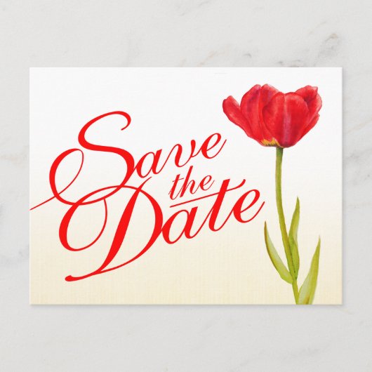 Carte postale de mariage 'Save the Date' à motif d (Devant)