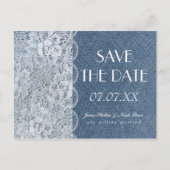 Carte postale de mariage 'Save The Date' rustique (Devant)