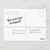 Carte postale de mariage "Se marier" (Dos)